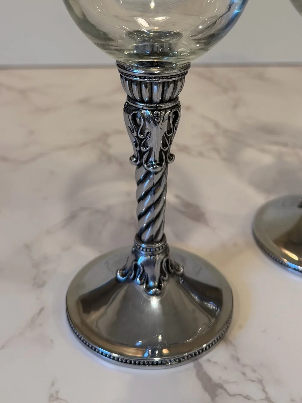 Brighton Celebration wine glasses goblet pair 8oz